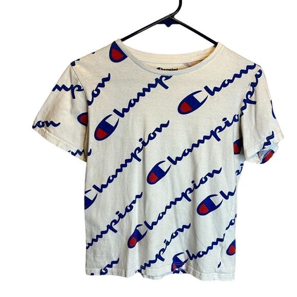 5 for $25🔥Boys Large Champion White Logo T-Shirt - Picture 1 of 6